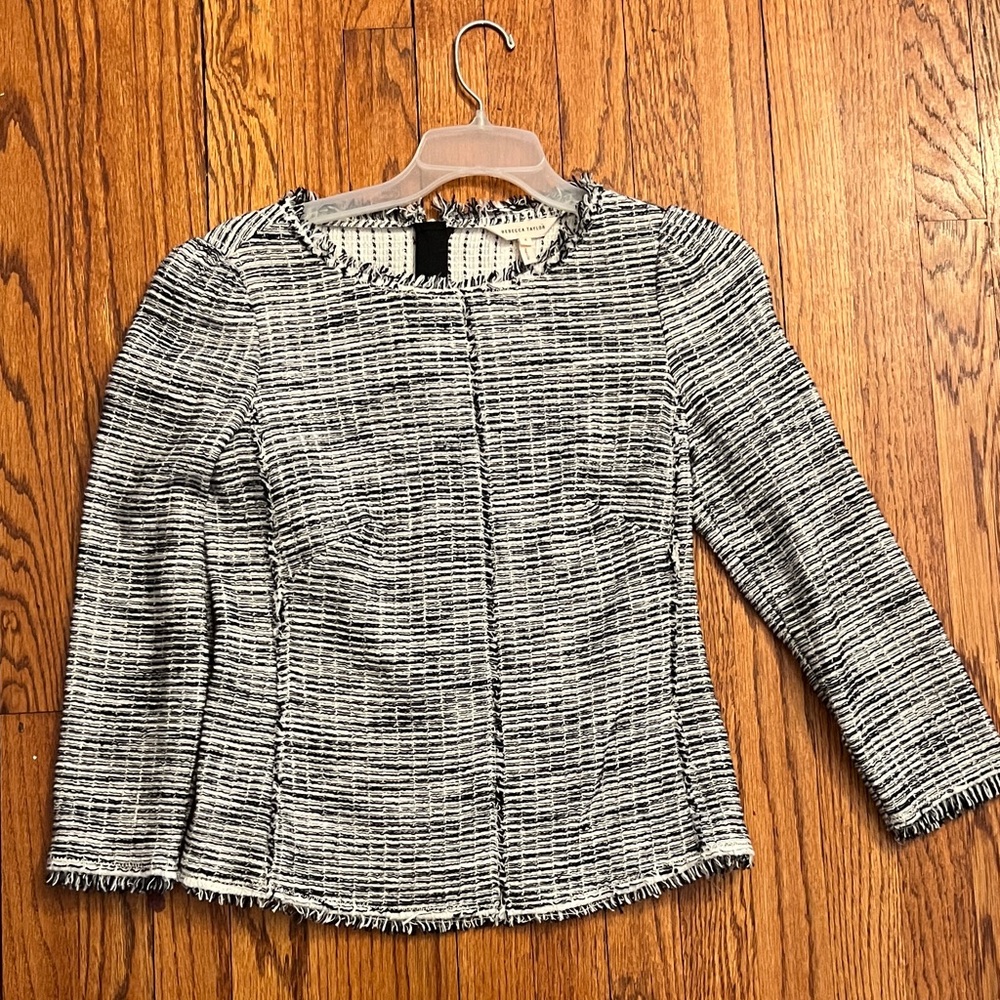 Rebecca Taylor Monochrome Textured Blazer